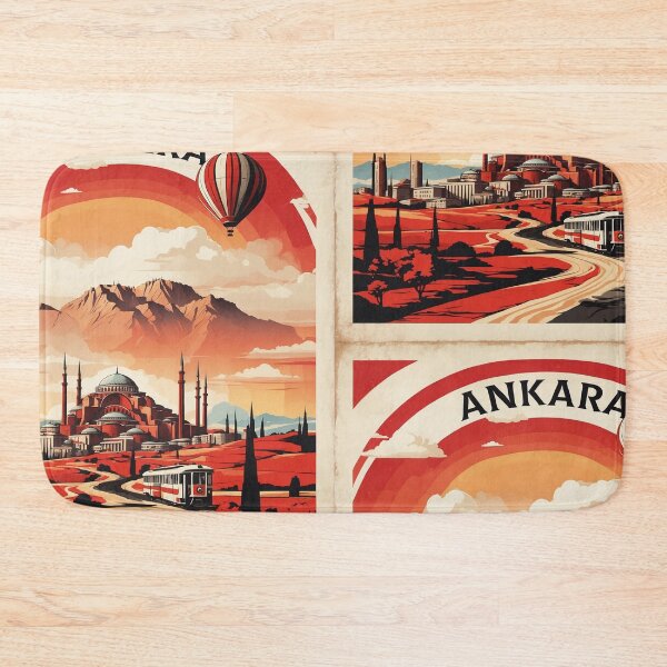 Item preview, Ankara Turkey Vintage Travel Poster designed and sold by TravelersGems.