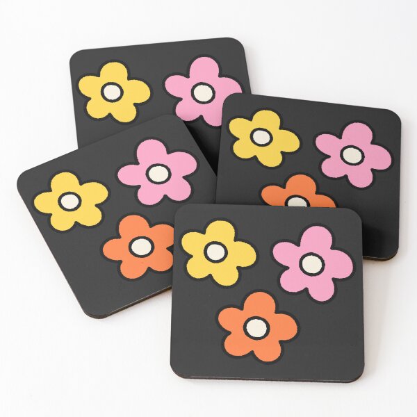 Item preview, Pink Yellow Orange Flowers Pack - Pattern designed and sold by PatternInArt.