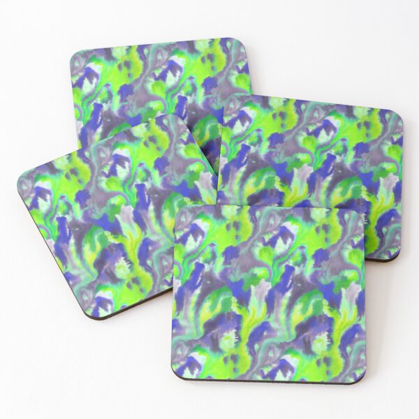 Item preview, Ink fusion water effect acid green designed and sold by Alessandro Remo Mazzoni Remotextiles.