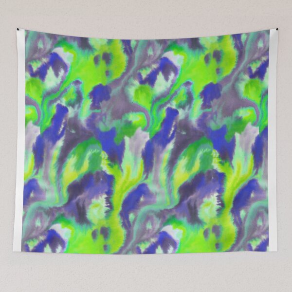 Item preview, Ink fusion water effect acid green designed and sold by Alessandro Remo Mazzoni Remotextiles.