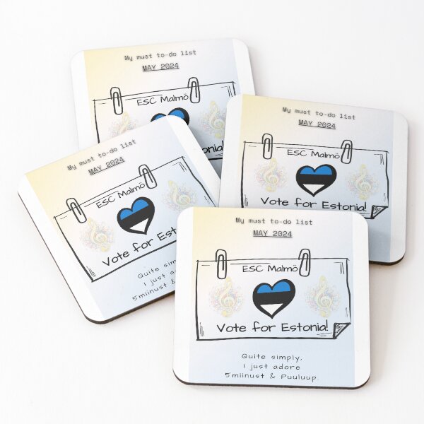 Item preview, EUROVISION SONG CONTEST 2024, VOTE FOR ESTONIA designed and sold by CreativeBizarre.