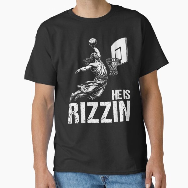 Item preview, He Is Rizzin Jesus playing Basketball designed and sold by RubyDN.