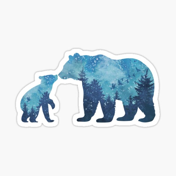 Item preview, Starry Skies, Mama Bear Watercolor designed and sold by Erica Leigh.