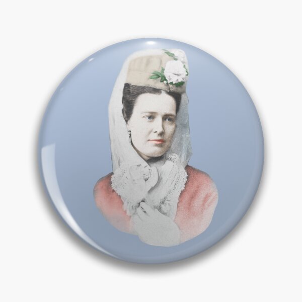 Item preview, 1870s lady with flowered hat designed and sold by Victoriana Brooke.