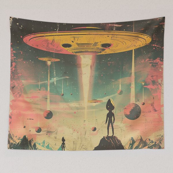 Item preview, Vintage Alien, Sci-Fi Art designed and sold by nomiraclehere.