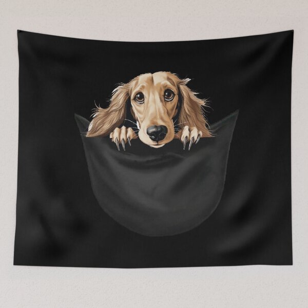 Item preview, Dog in a Pocket Cute Saluki Puppy designed and sold by LovelyHappyGift.