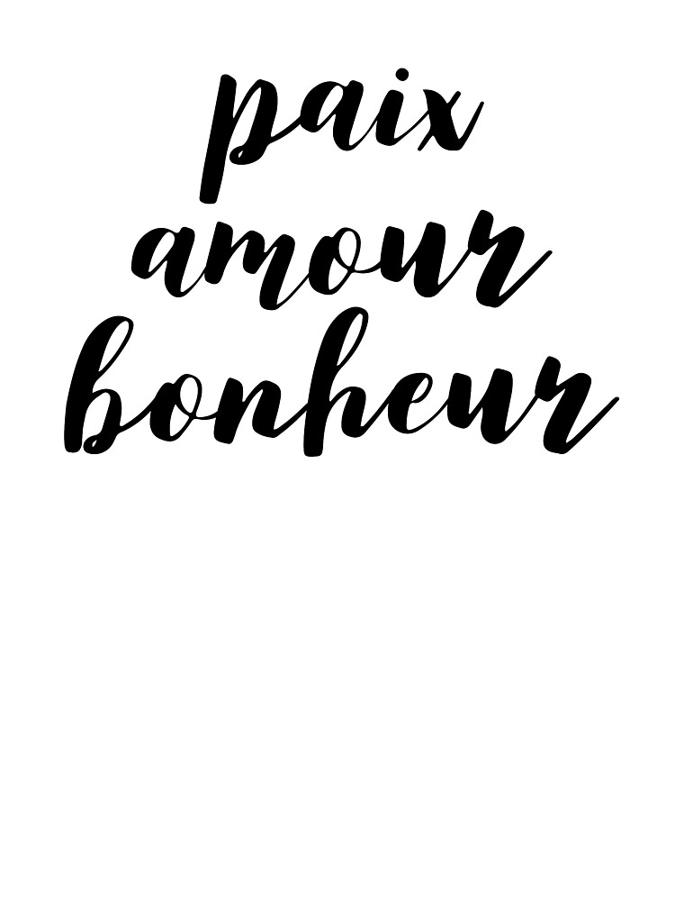 Paix Amour Bonheur Kids T Shirt By Adelemawhinney Redbubble