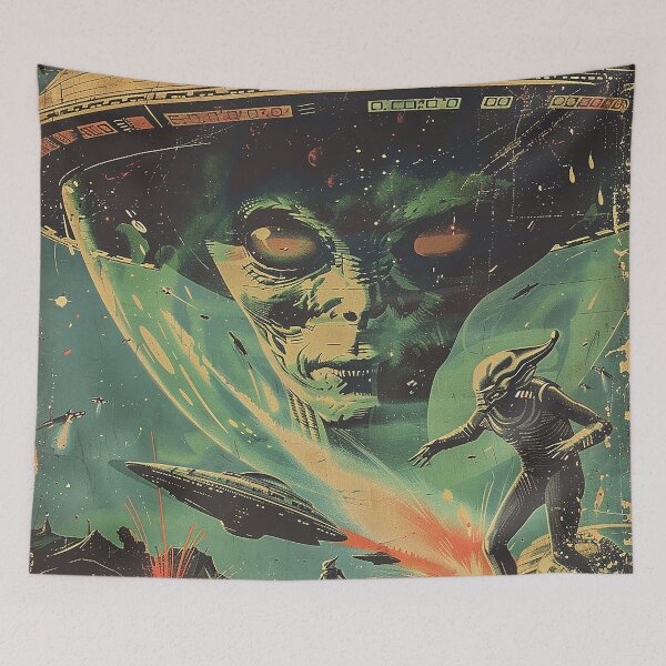 Item preview, Vintage Alien, Sci-Fi Art designed and sold by nomiraclehere.