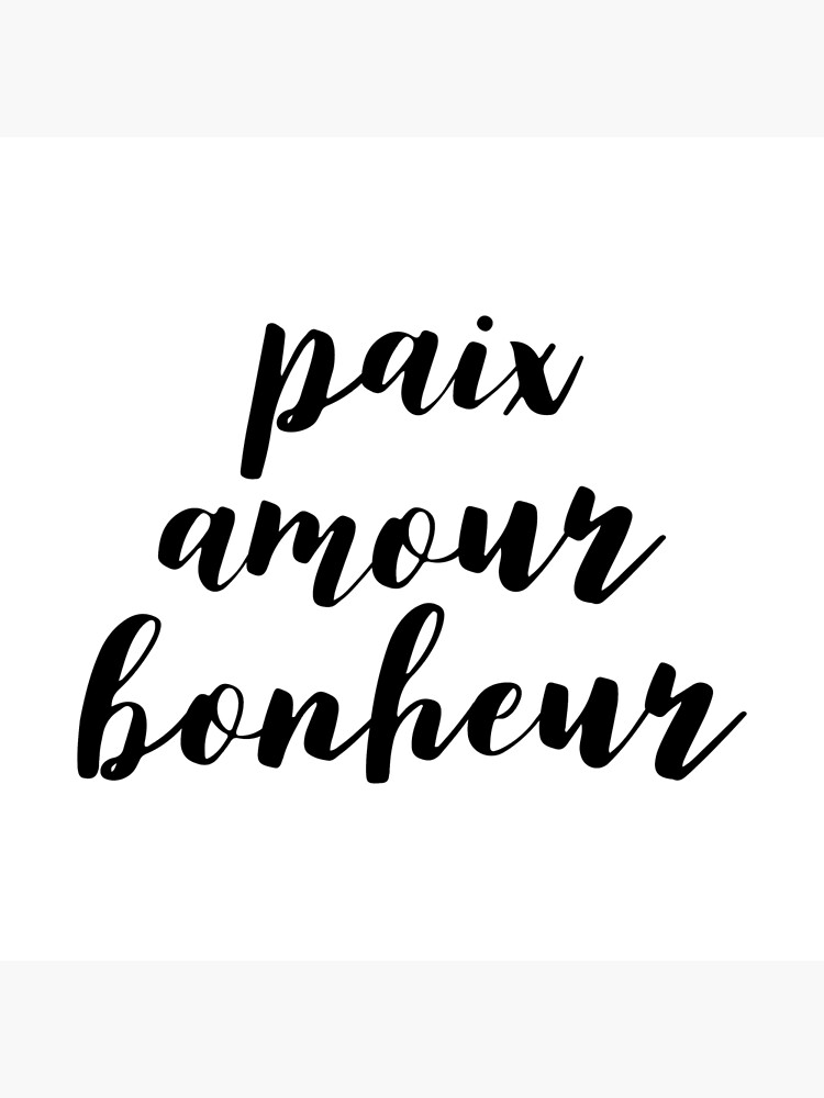 Paix Amour Bonheur Art Board Print By Adelemawhinney Redbubble