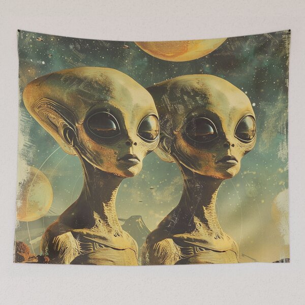 Item preview, Vintage Alien, Sci-Fi Art designed and sold by nomiraclehere.