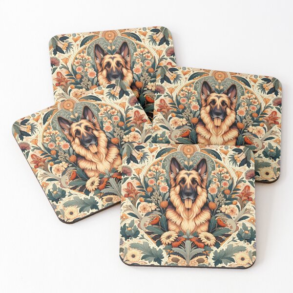 Item preview, German Shepard in floral design. designed and sold by Drew-Drew.