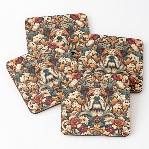 Item preview, Bulldog in floral design. designed and sold by Drew-Drew.