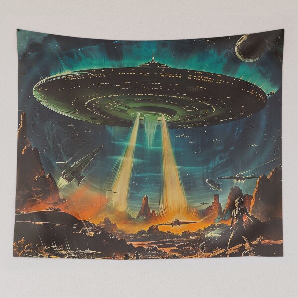 Item preview, Vintage Alien, Sci-Fi Art designed and sold by nomiraclehere.