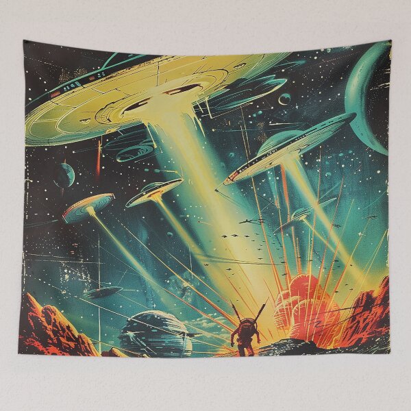 Item preview, Vintage Alien, Sci-Fi Art designed and sold by nomiraclehere.