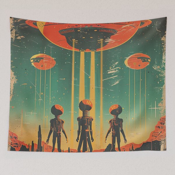 Item preview, Vintage Alien, Sci-Fi Art designed and sold by nomiraclehere.
