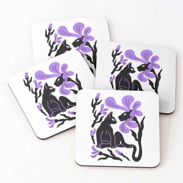 Item preview, Cat and flowers designed and sold by noico.