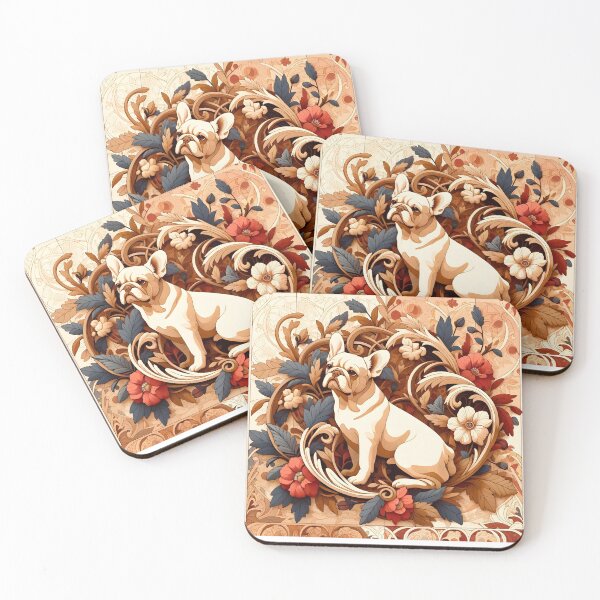 Item preview, Frenchie in floral design. designed and sold by Drew-Drew.