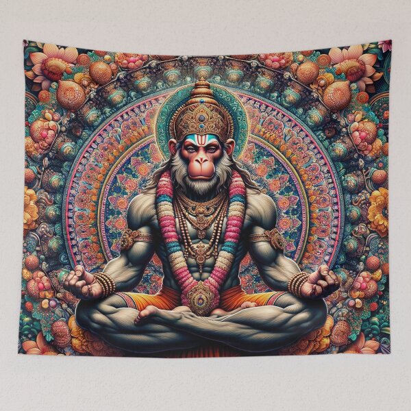 Item preview, Hanuman Psychedelic Fractal Mandala 4 designed and sold by GuyBlank.
