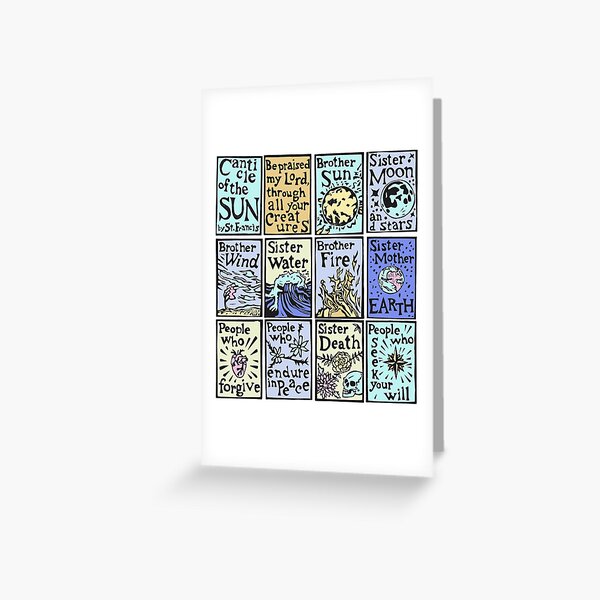 Item preview, Canticle of the Sun in Color Saint Francis Prayer Quote designed and sold by SarahFullerArt.