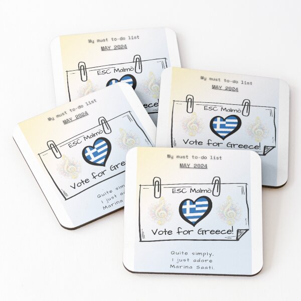 Item preview, EUROVISION SONG CONTEST 2024, VOTE FOR GREECE designed and sold by CreativeBizarre.