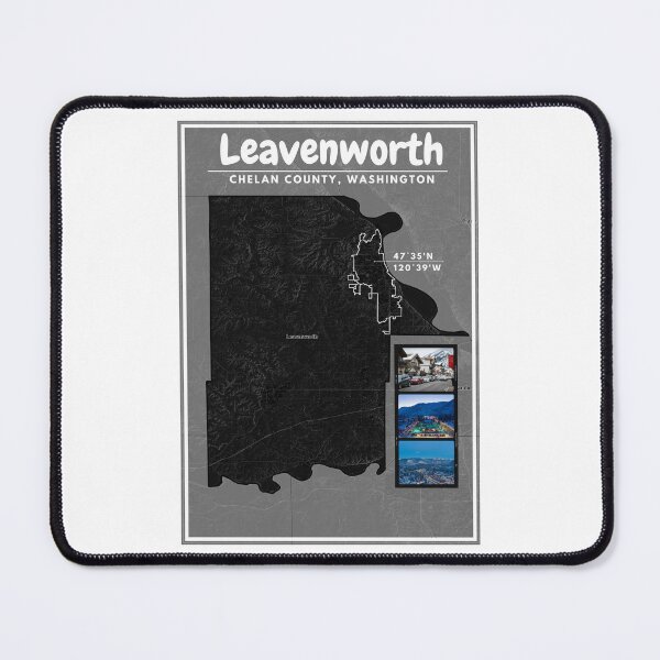 Item preview, Leavenworth Map, minimalist love designed and sold by Digital Dreams Arts.
