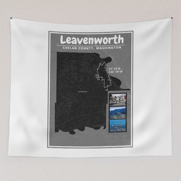 Item preview, Leavenworth Map, minimalist love designed and sold by Digital Dreams Arts.