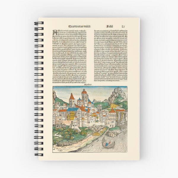 Item preview, Aquileia Ancient Roman City in Italy - The Nuremberg Chronicle 1493 - Medieval Manuscript Old Book designed and sold by Vintage-TM.