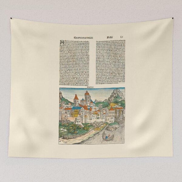 Item preview, Aquileia Ancient Roman City in Italy - The Nuremberg Chronicle 1493 - Medieval Manuscript Old Book designed and sold by Vintage-TM.