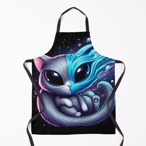 Item preview, Alien Cute Fantasy Cat who loves music designed and sold by JL Studio - Cozy Arts.