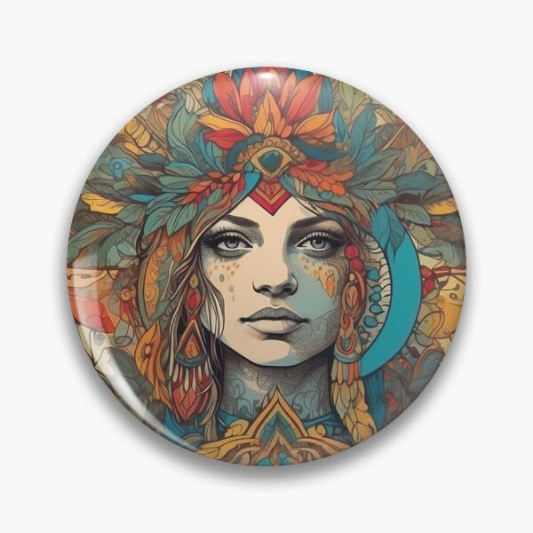 Item preview, Boho artwork in reds and blues.  designed and sold by PublicCanvas.