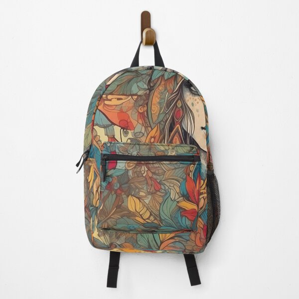 Item preview, Boho artwork in reds and blues.  designed and sold by PublicCanvas.