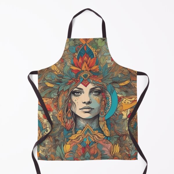 Item preview, Boho artwork in reds and blues. designed and sold by PublicCanvas.