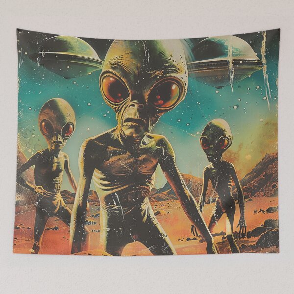 Item preview, Vintage Alien, Sci-Fi Art designed and sold by nomiraclehere.