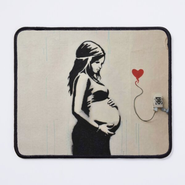 Item preview, pregnant women banksy street art designed and sold by martin max.