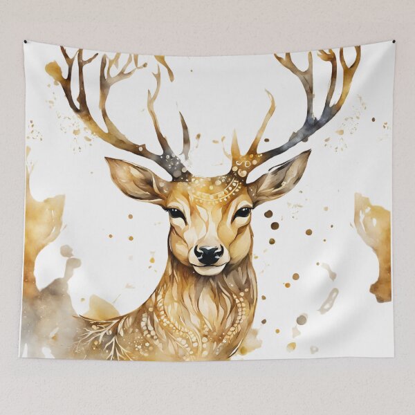 Item preview, gold deer designed and sold by Lunaawga.