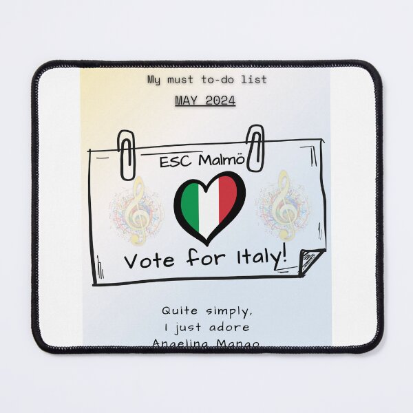 Item preview, EUROVISION SONG CONTEST 2024, VOTE FOR ITALY, ANGELINA MANGO designed and sold by CreativeBizarre.