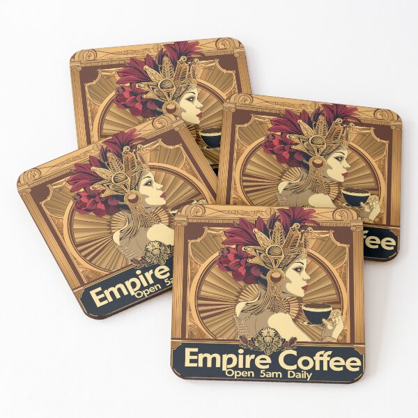 Item preview, Regal Coffee Emporium: Art Deco-Inspired Barista Queen designed and sold by David Balzen.