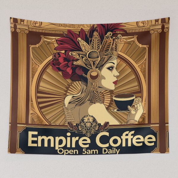 Item preview, Regal Coffee Emporium: Art Deco-Inspired Barista Queen designed and sold by David Balzen.