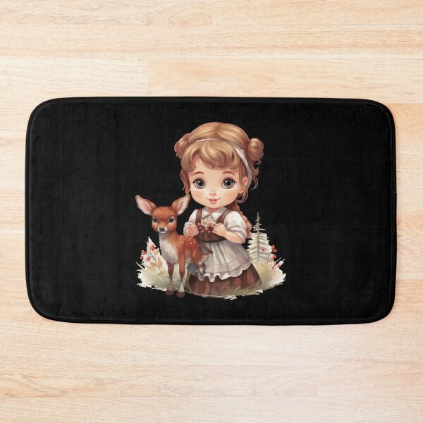 Item preview, Little girl with fawn, gift farmer, farmer's child designed and sold by Andrea-Design.