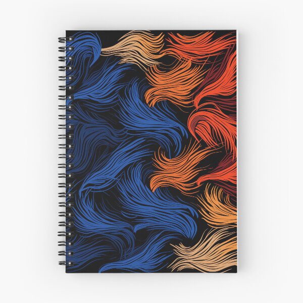 Item preview, Blue Orange Red Flowing Lines designed and sold by EnchantArtCo.
