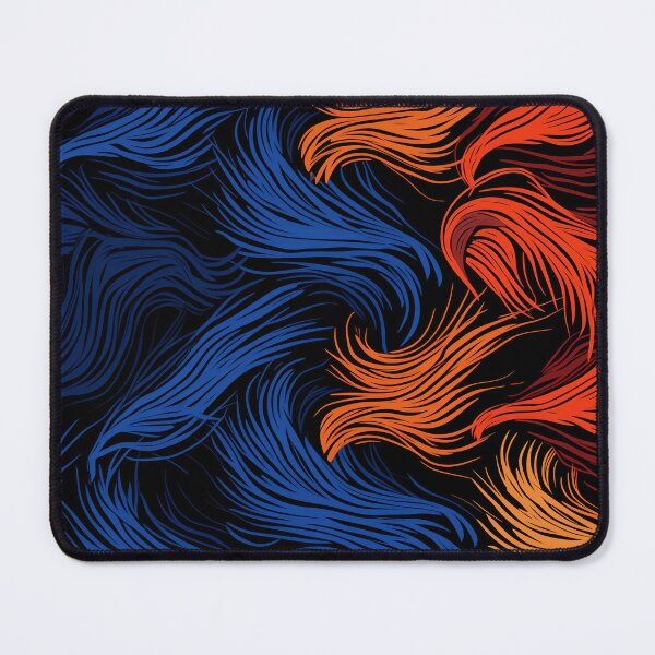 Item preview, Blue Orange Red Flowing Lines designed and sold by EnchantArtCo.