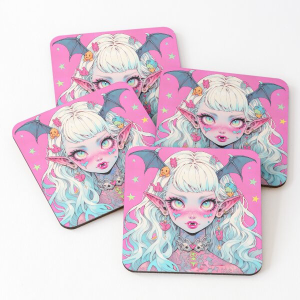 Item preview, Pastel Bat Anime Girl designed and sold by bubblegoth.