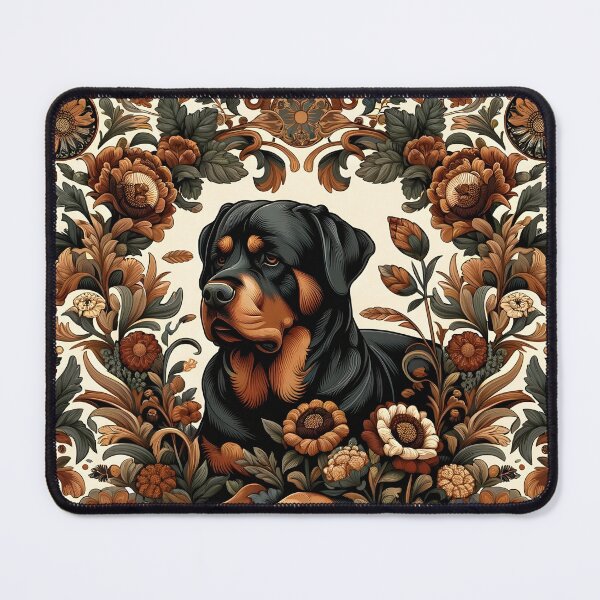 Item preview, Rottweiler in floral design. designed and sold by Drew-Drew.