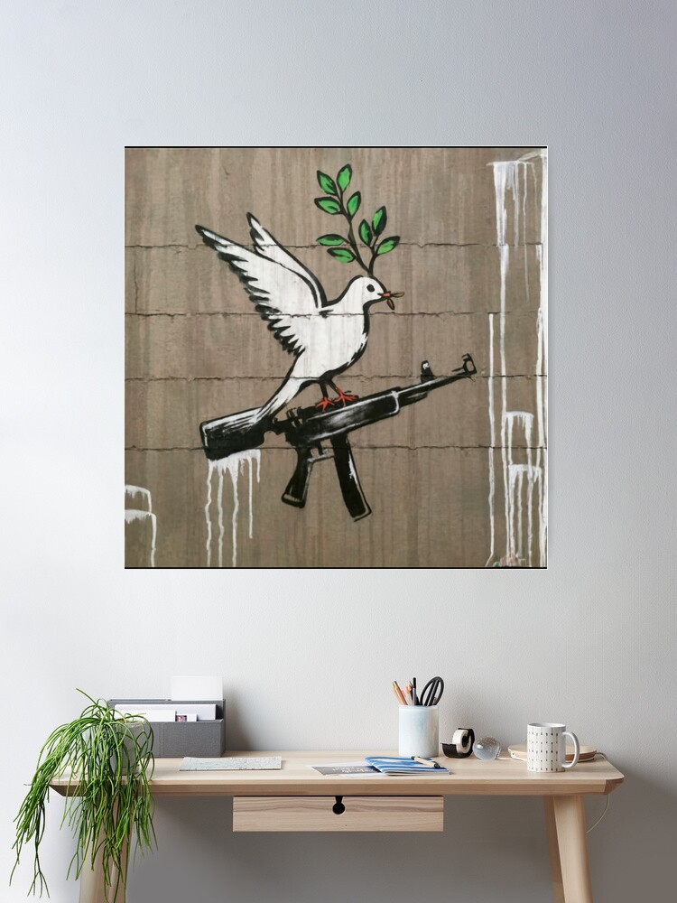 Banksy Bird- anti war banksy street art