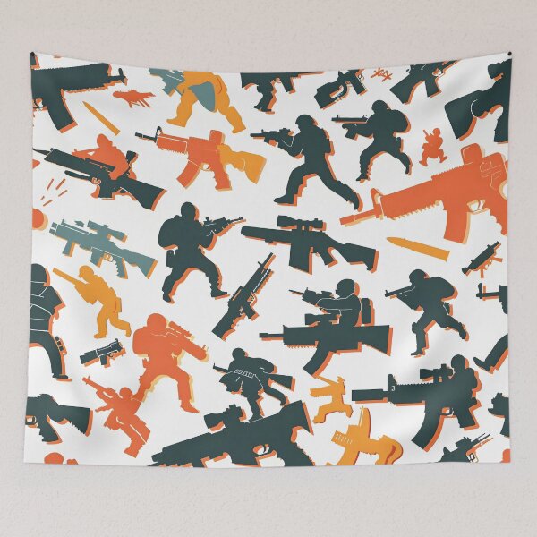 Item preview, Tiled Video Game FPS Pattern designed and sold by dcrc.