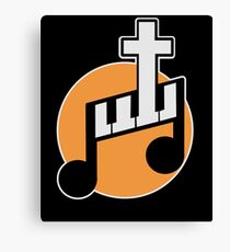 Keyboard And Cross Canvas Print