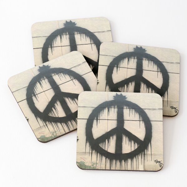 Item preview, peace banksy street art designed and sold by martin max.