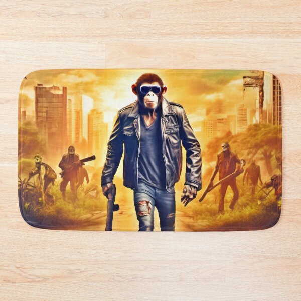 Item preview, Monkey with Bat: Cityscape designed and sold by Health And Fitness Posts e-Store.