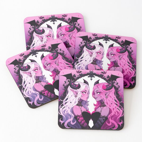 Item preview, Pink Lesbian Wedding Anime Girls designed and sold by bubblegoth.