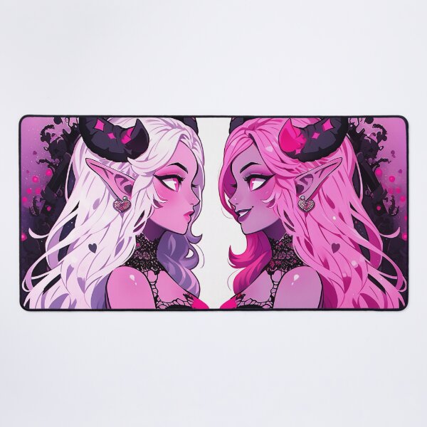 Item preview, Pink Lesbian Wedding Anime Girls designed and sold by bubblegoth.